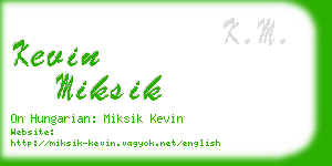 kevin miksik business card